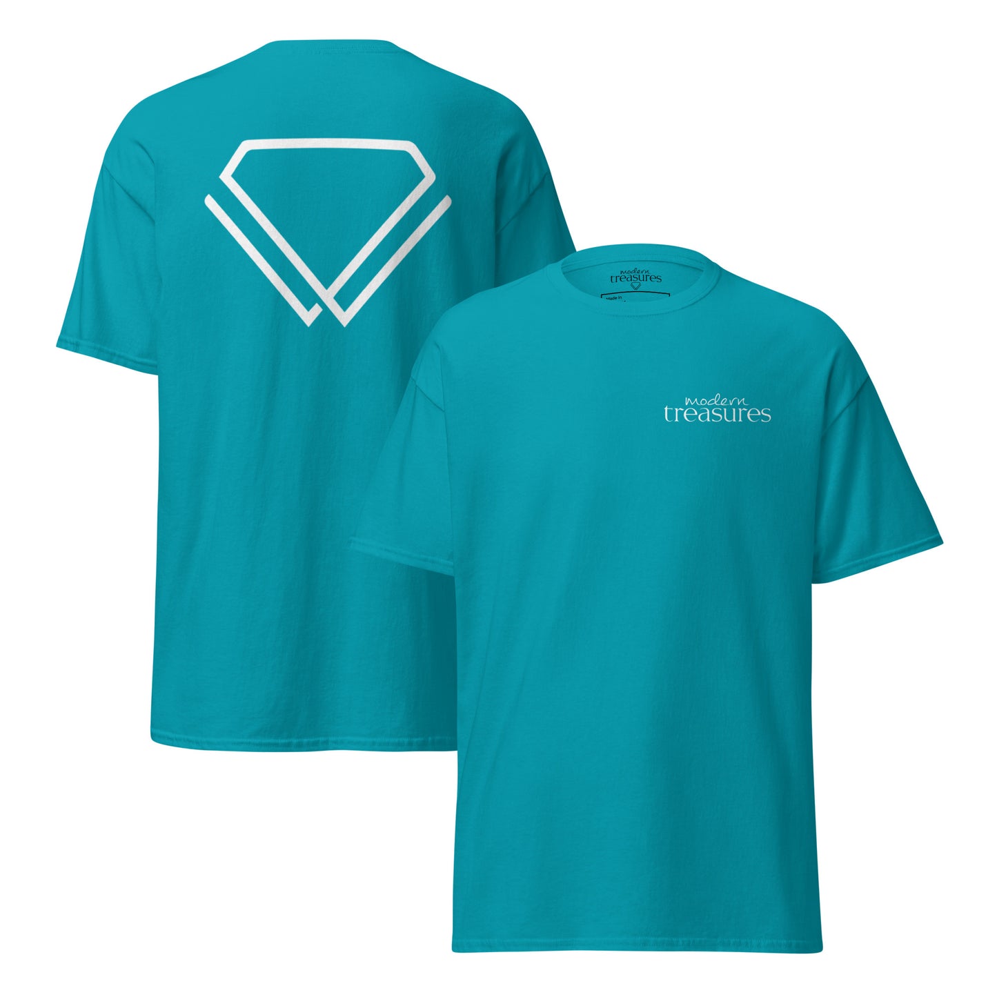 Modern Treasures - Crew T-Shirt (Tropical Blue)